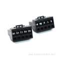 Plug in female socket terminal block black